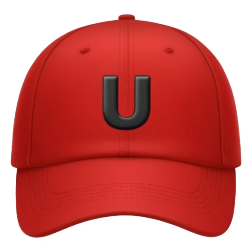 I need this emoji 🧢 changed to red with a black U on it  sticker