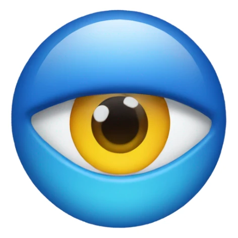 Make one eye blue sticker