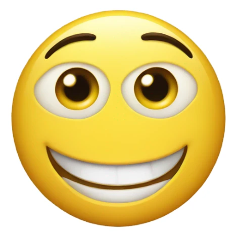 Wide eyed smile yellow emoji sticker