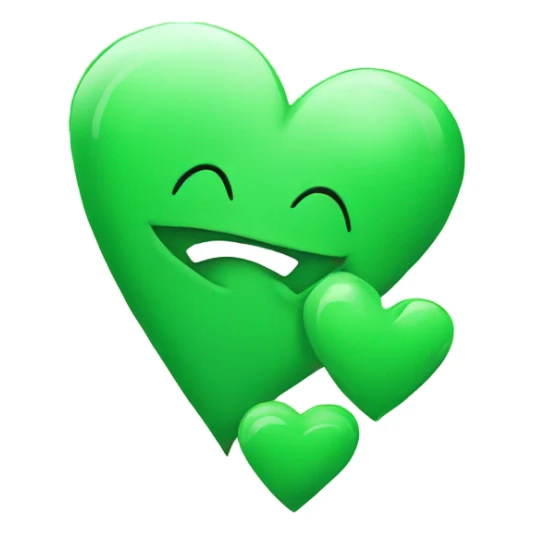  green hearts sticker