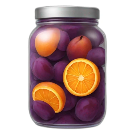 jar of orange dried plum sticker