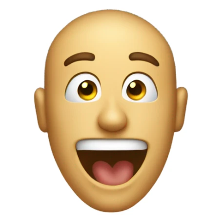 a man’s head coming out of a toilet bowl doing a mischievous grin sticker