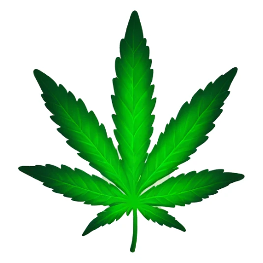 Marijuana leaf sticker