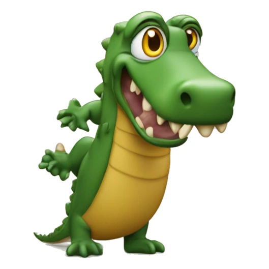 KROKODIL met dikke open en een italiaanse snor  sticker