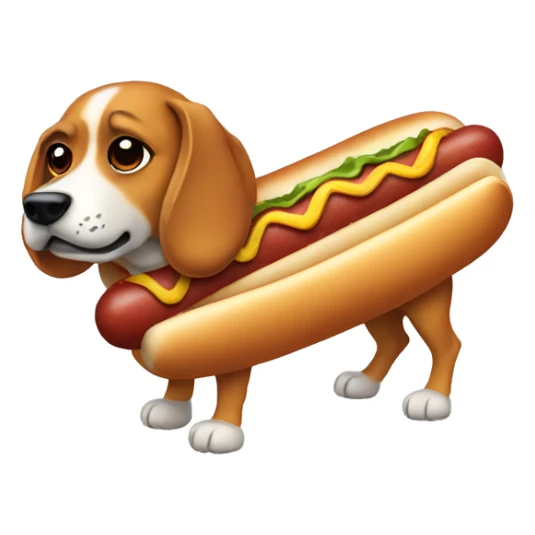 hot dog in dog costume  sticker