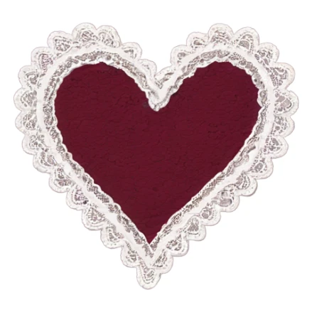 burgundy\ lace heart sticker