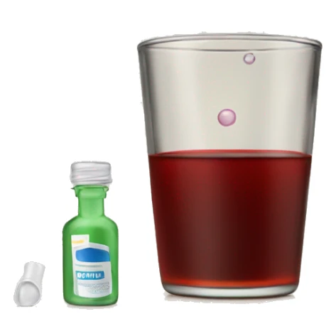 Cough syrup in shot glass sticker