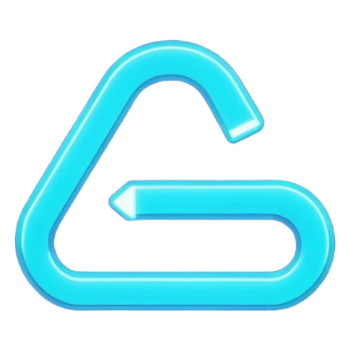 futuristic minimalistic emoji icon, letter "S" formed by three glowing digital lines representing Storm, Atom and NoizeGames, neon purple (#8B5CF6) and cyan (#00E0FF) on dark background, modern tech style, 1:1 aspect ratio sticker