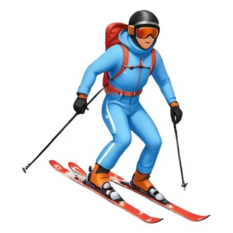 Man Skiing Background Matterhorn sticker
