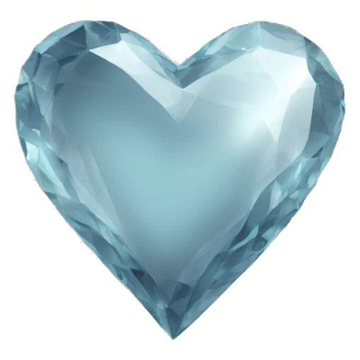 grey crystal heart sticker