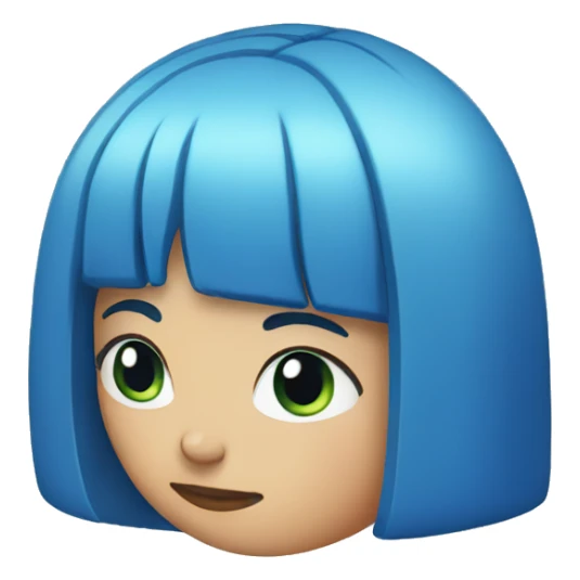 Blue hair silence sticker