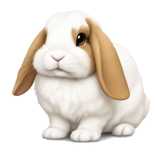 White and carmel bunny mini lop  sticker