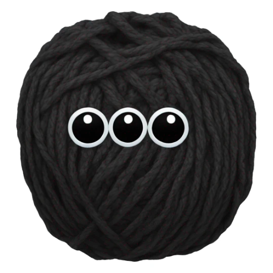 black yarn sticker