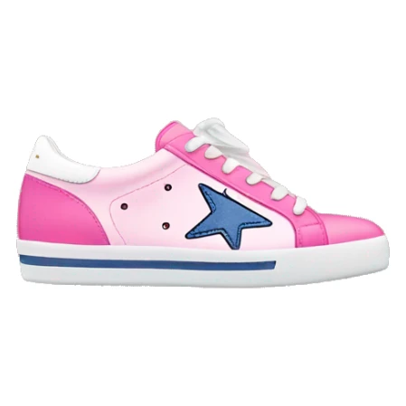 Golden goose pink star sneaker sticker