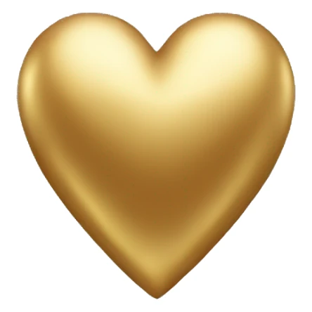 Gold heart sticker