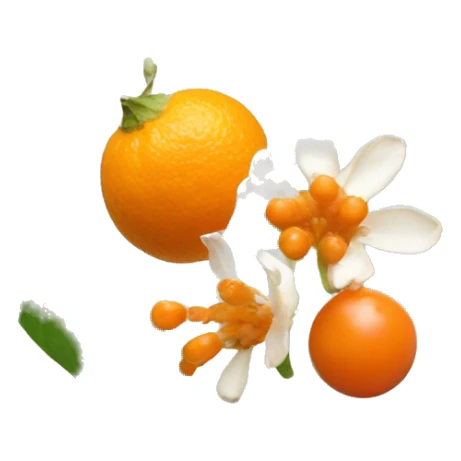 ashwagandha flower and orange berrie sticker