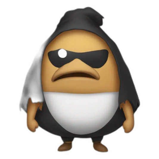whinni the pou wearing slash style sticker