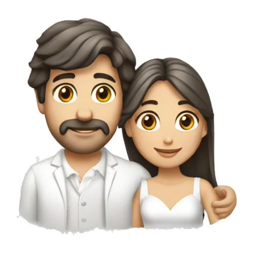 pareja española blanca recien casada sticker