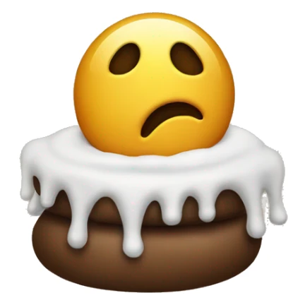 Poop emoji with halo emoji sticker