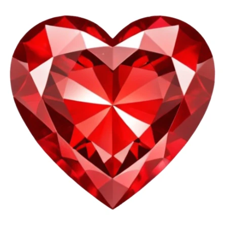 Red diamond heart sticker
