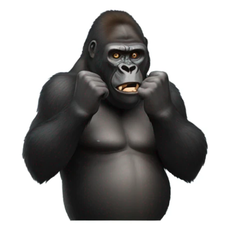 Gorilla throwing up his hands in disbelief sticker