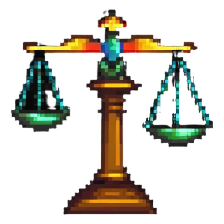 Judge gavel and scales sticker