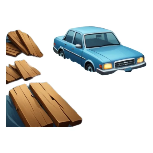 showing a flood disaster scene with strong water waves overflowing streets, partially submerged houses and cars, dark cloudy sky sticker