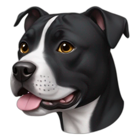 black staffordshire terrier sticker