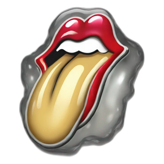 liquefied Rolling Stones band logo clear sticker