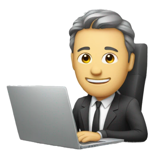 Agente de viajes con una laptop  sticker