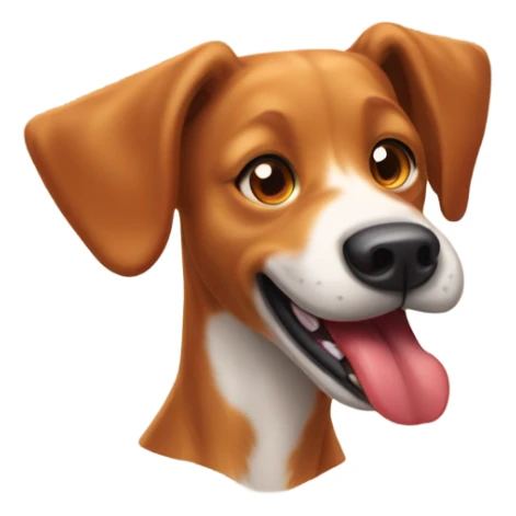 Red healer dog breed with its tongue out panting  sticker