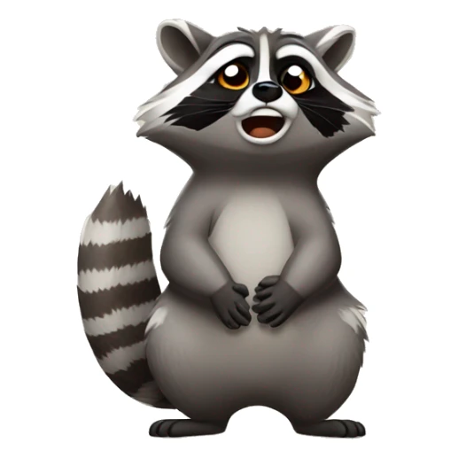 Raccoon making a shrugging motion sticker