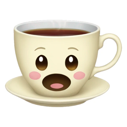 Tea in a vintage cozy cup sticker