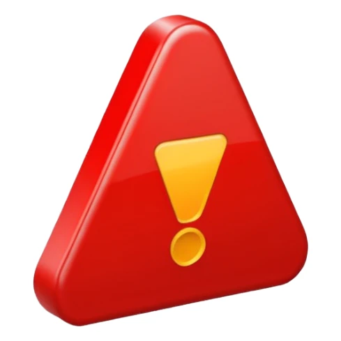 point d'exclamation dans un traingle rouge pour signaler un danger sticker