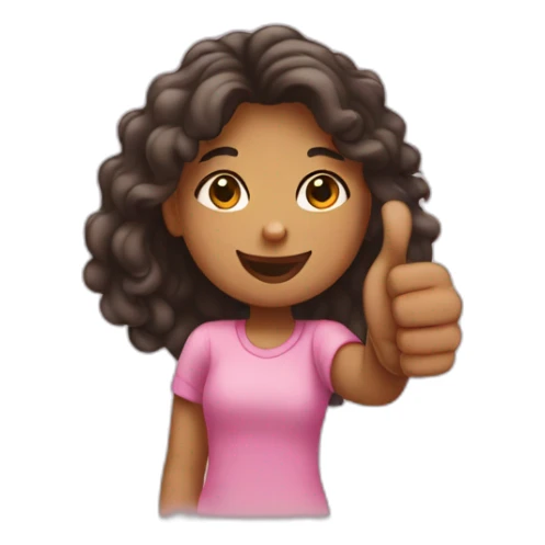 girl thumbs up sticker
