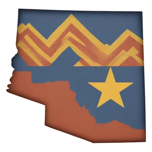 The shape of the State of Arizona sticker