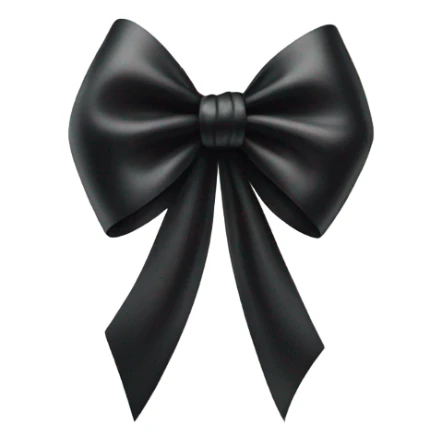 Black bow  sticker