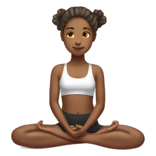 Girl doing yoga with bow in hair sticker