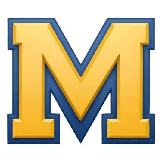 make an emoji of the michigan logo sticker