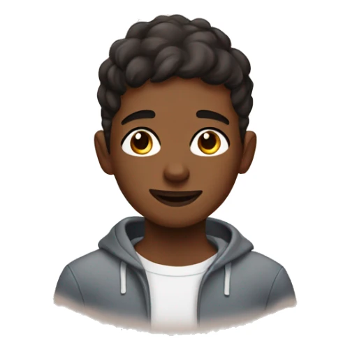 One brown skin boy doing skin care  sticker