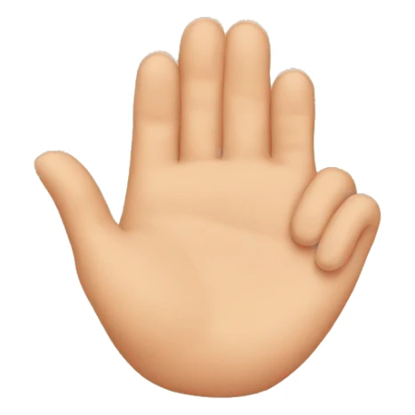 ear hold by hand sticker