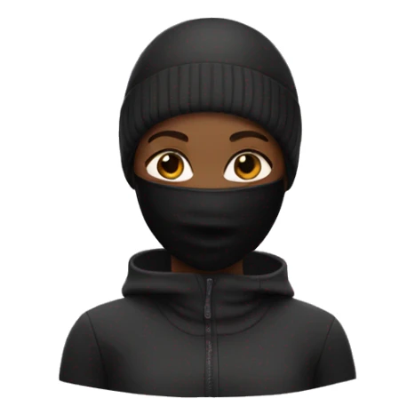 Black girl with ski mask sticker