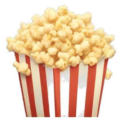 buttery classic movie popcorn sticker