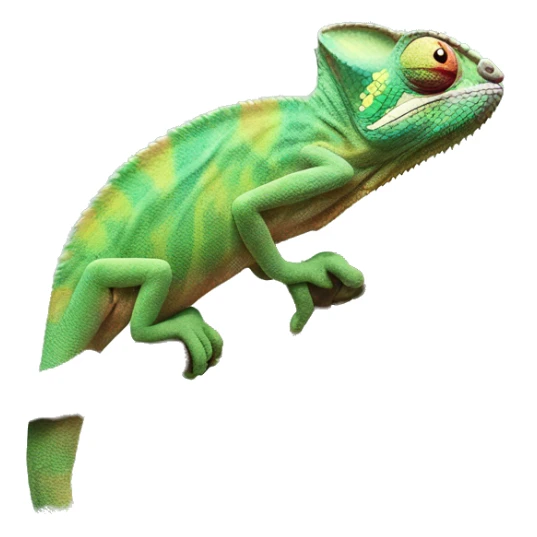 Chameleon On Branch with tongue out sticker