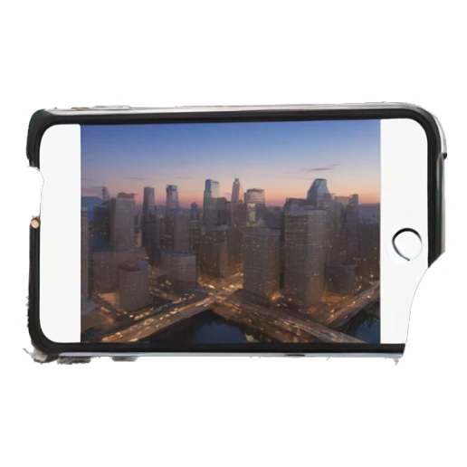 iPhone in hands (shooting video of the city) sticker