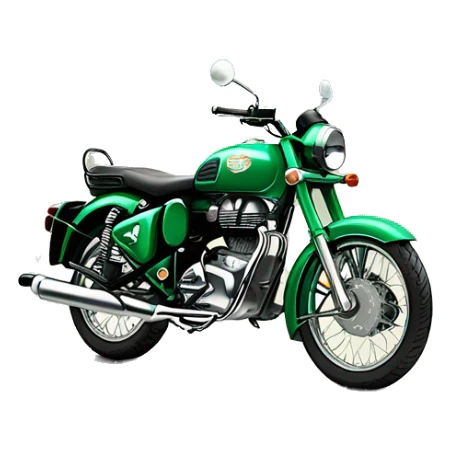royal enfield classic 350 in green colur sticker
