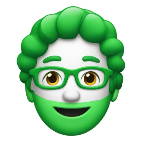 Create an emoji of a blanks green scalloped badge sticker