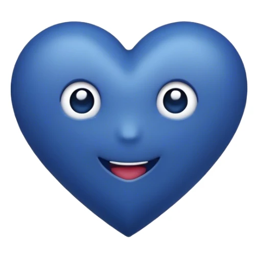 Dark blue heart with hi in the middle  sticker
