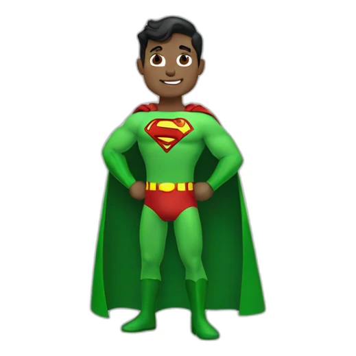 green color superman sticker