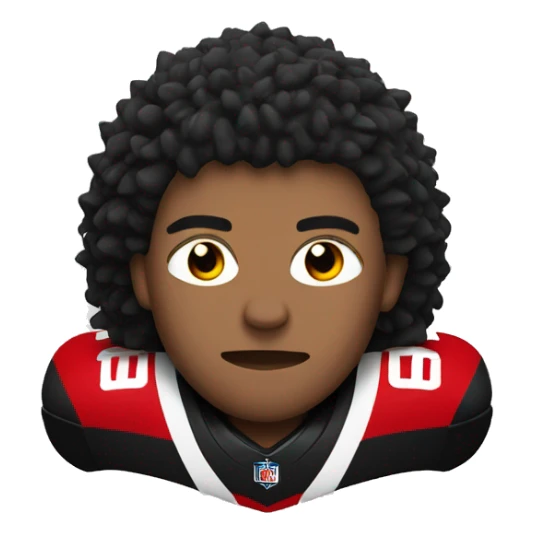  football fan wearing spiked shoulder pad that are red and black sticker